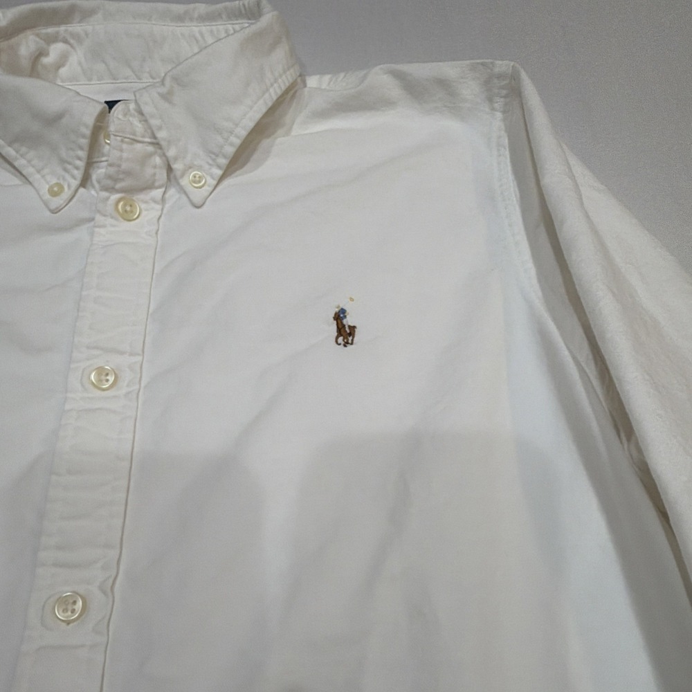 Ralph Lauren Boys Button-up Shirt Size XL White - Picture 2 of 4